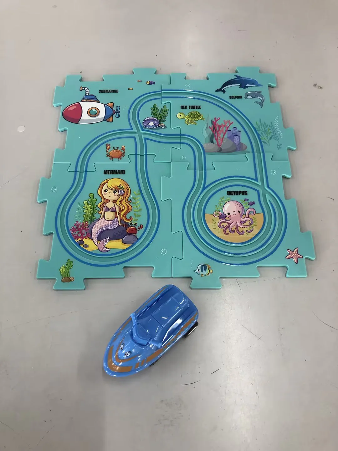 Children Puzzle Electric Railroad Speeder DIY Assembly Electric Car Automatic Rail City Scene Construction Education Toy Gift - Image 14