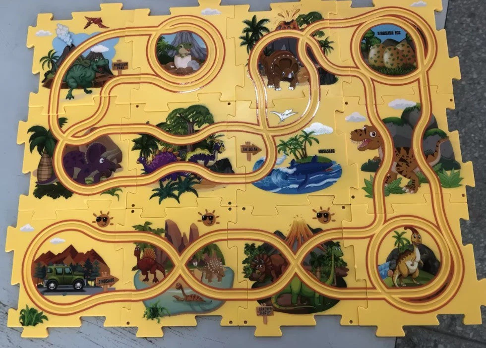 Children Puzzle Electric Railroad Speeder DIY Assembly Electric Car Automatic Rail City Scene Construction Education Toy Gift - Image 19