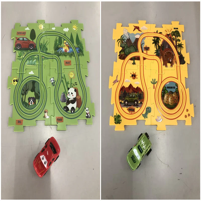 Children Puzzle Electric Railroad Speeder DIY Assembly Electric Car Automatic Rail City Scene Construction Education Toy Gift - Image 41