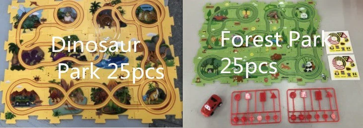 Children Puzzle Electric Railroad Speeder DIY Assembly Electric Car Automatic Rail City Scene Construction Education Toy Gift - Image 50