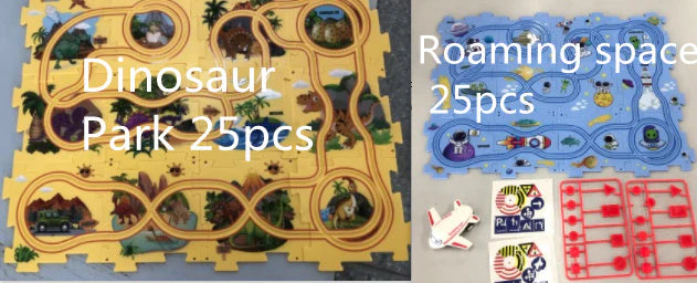 Children Puzzle Electric Railroad Speeder DIY Assembly Electric Car Automatic Rail City Scene Construction Education Toy Gift - Image 52