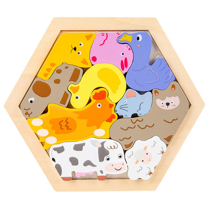 Children's Animal Fruit Creative Three-dimensional Puzzle Puzzle Educational Toys - Image 10