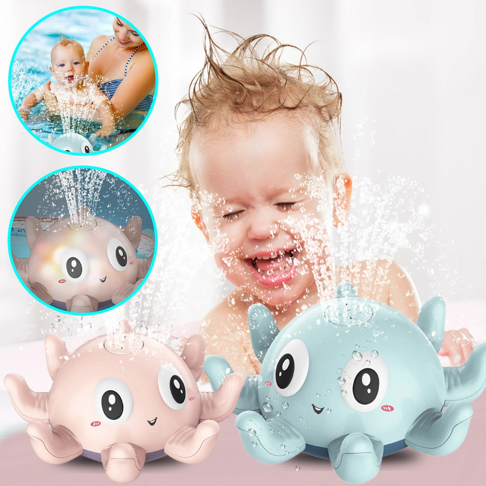 Children's Automatic Water Spray Bath Toys Bath Fun Toys With Flashing Water Spray Toy Baby Swimming Shower With Toys New - Image 5