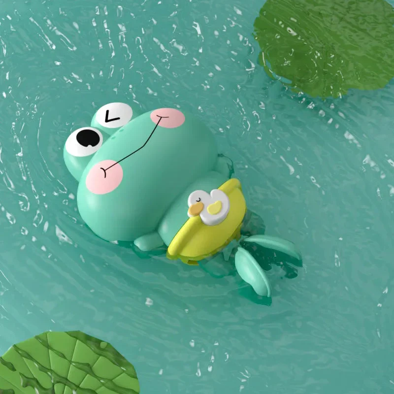 Children's Bath Toys - Clockwork Floating & Swimming Frogs | Fun & Safe for Kids - Image 8