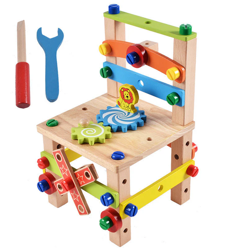 Children's Chair Building Block Toys - Image 4