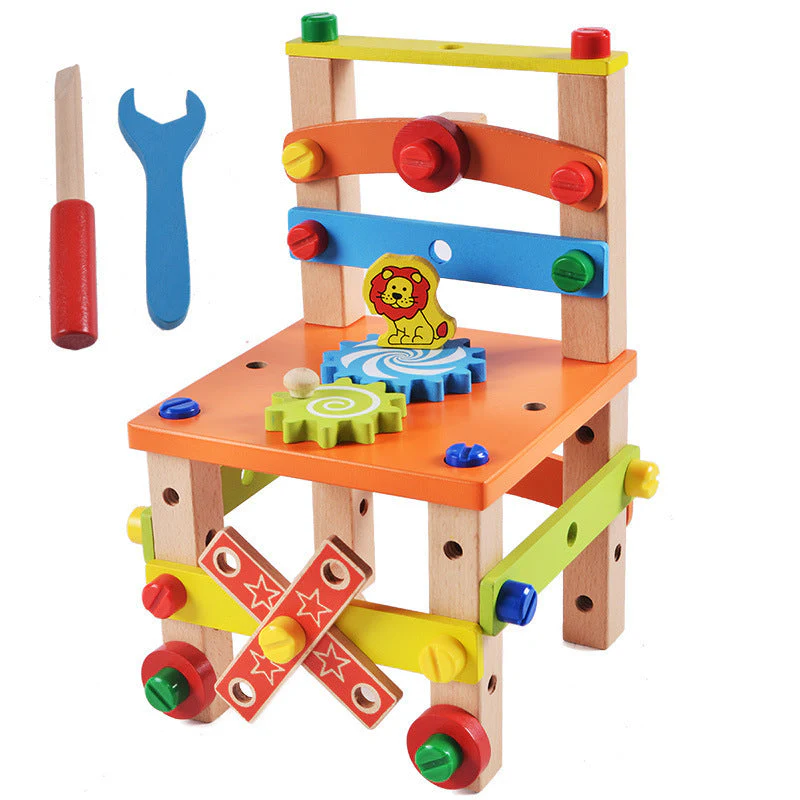 Children's Chair Building Block Toys - Image 5