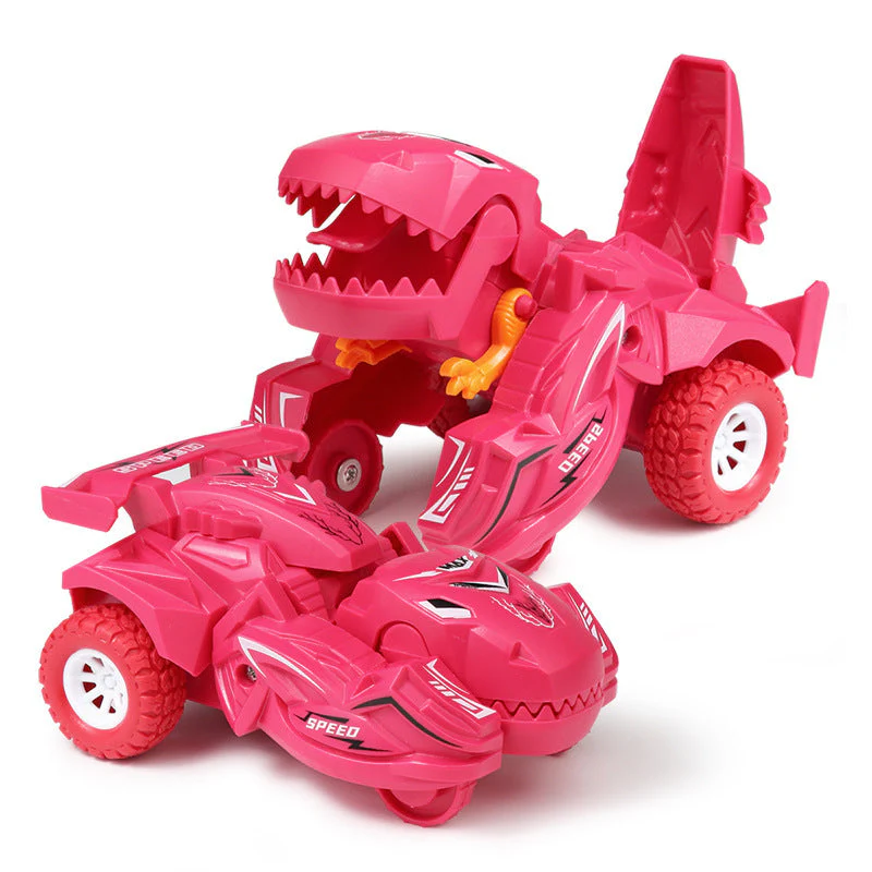 Children's dinosaur toys deformation toy car inertia scooter model dinosaur shape cross-border toy - Image 3