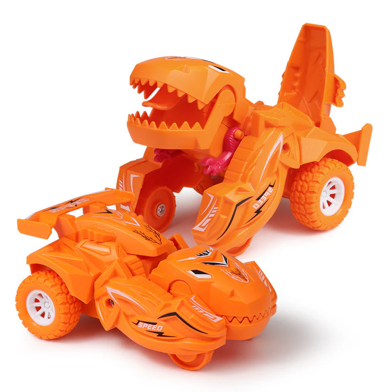 Children's dinosaur toys deformation toy car inertia scooter model dinosaur shape cross-border toy - Image 4