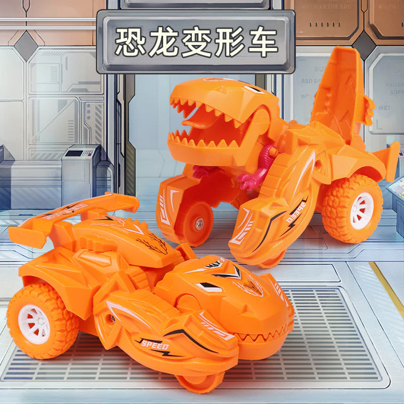 Children's dinosaur toys deformation toy car inertia scooter model dinosaur shape cross-border toy - Image 5
