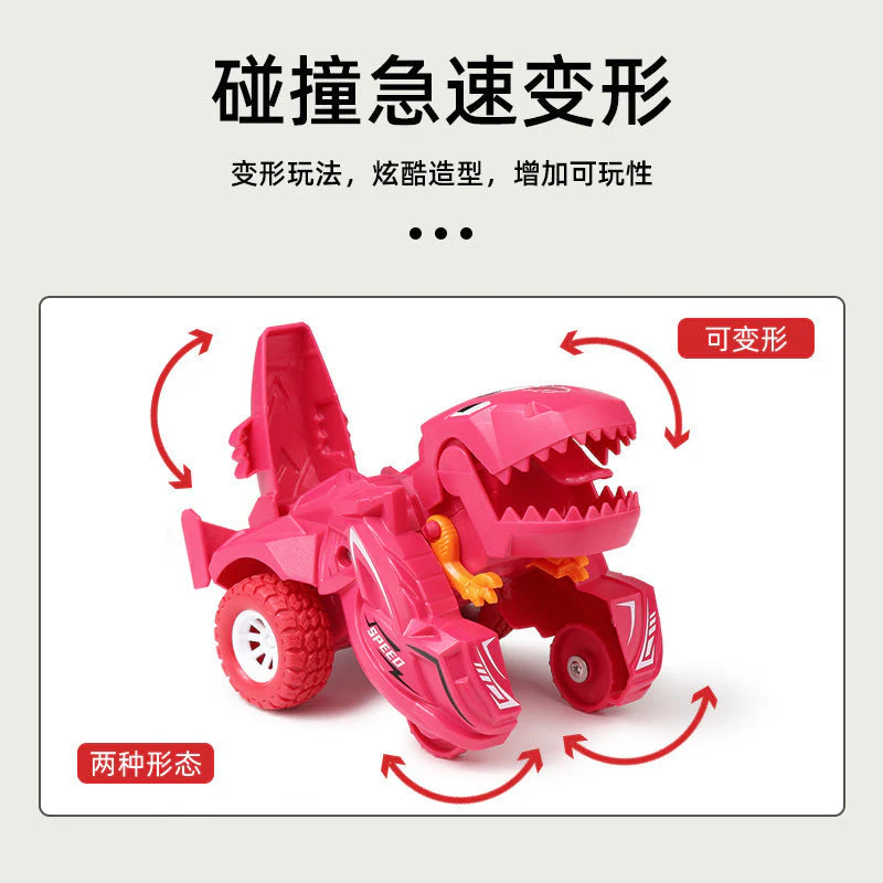 Children's dinosaur toys deformation toy car inertia scooter model dinosaur shape cross-border toy - Image 7