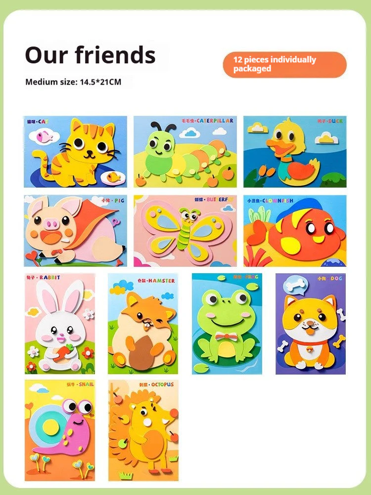 Childrens DIY 3D EVA Sticker Art Craft Toy - Image 10