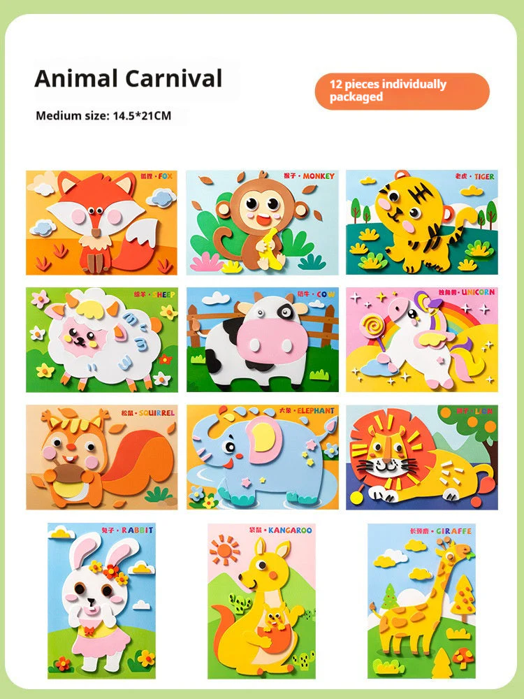 Childrens DIY 3D EVA Sticker Art Craft Toy - Image 4