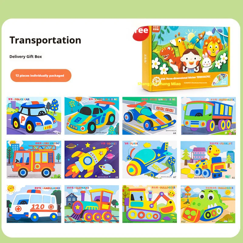 Childrens DIY 3D EVA Sticker Art Craft Toy - Image 7