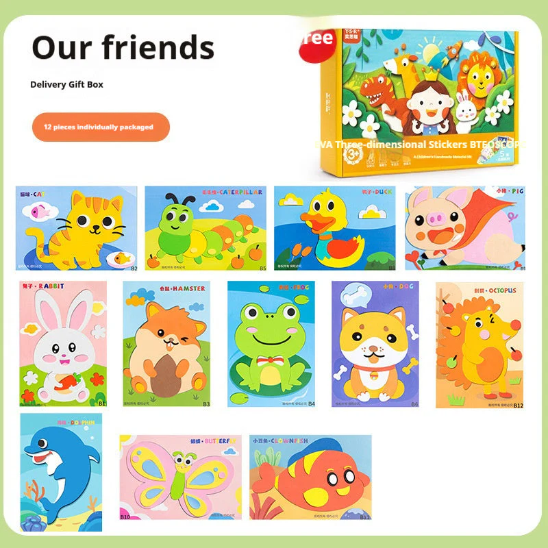 Childrens DIY 3D EVA Sticker Art Craft Toy - Image 9