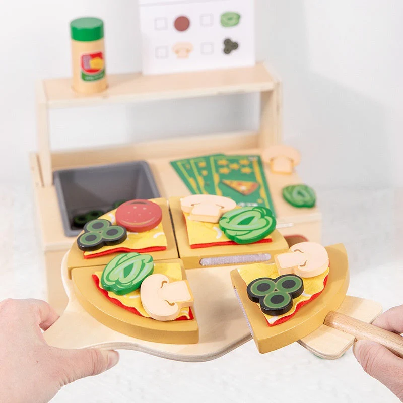 Children's Early Education Educational Wooden Pizza Oven Kitchen Simulation Toy - Image 2