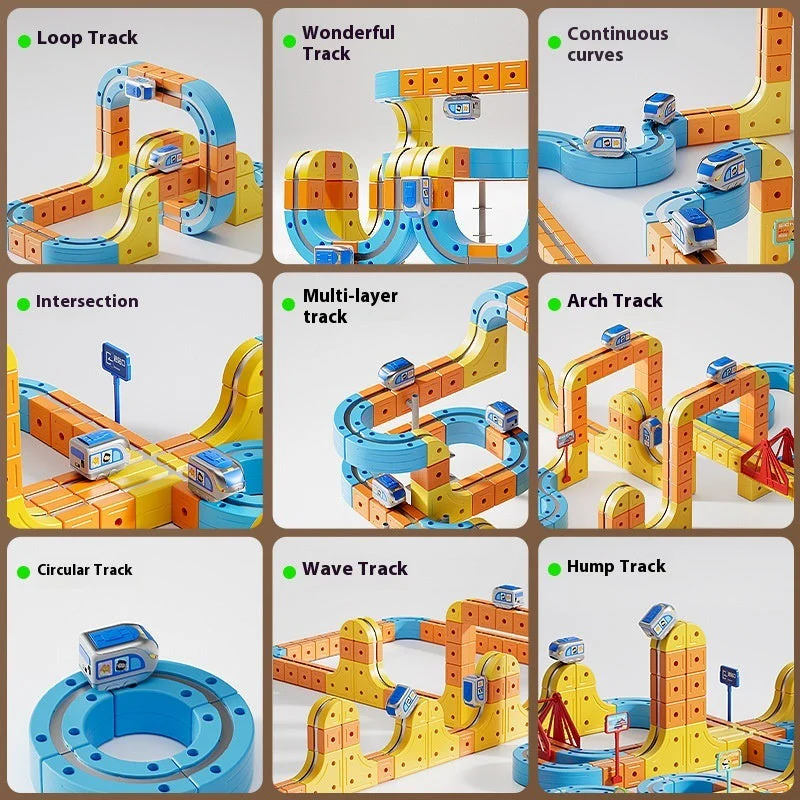 Children's Educational Electric Magnetic High-speed Rail Track Assembling Toys - Image 2