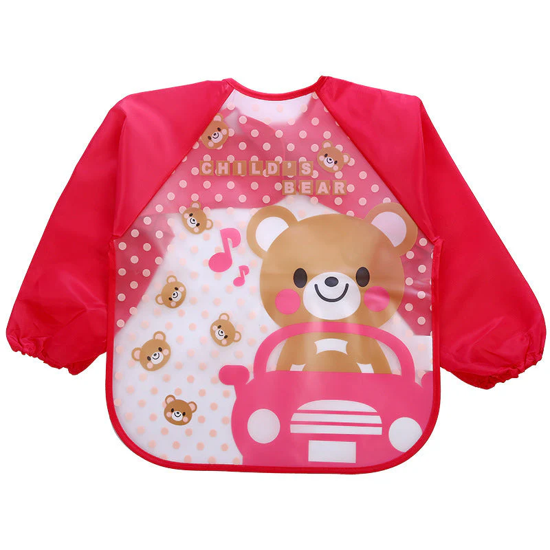 Children's Gown Long Sleeve Kids Waterproof Meal Baby Apron Painting Clothes Bib Protective Clothing - Image 11