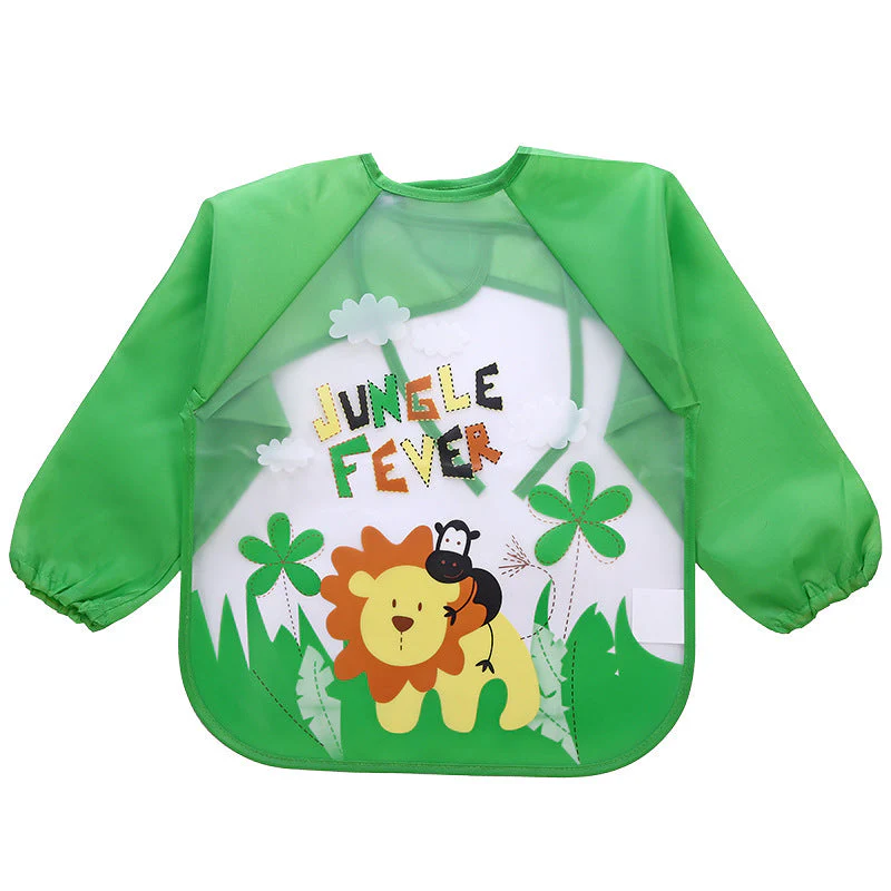 Children's Gown Long Sleeve Kids Waterproof Meal Baby Apron Painting Clothes Bib Protective Clothing - Image 13