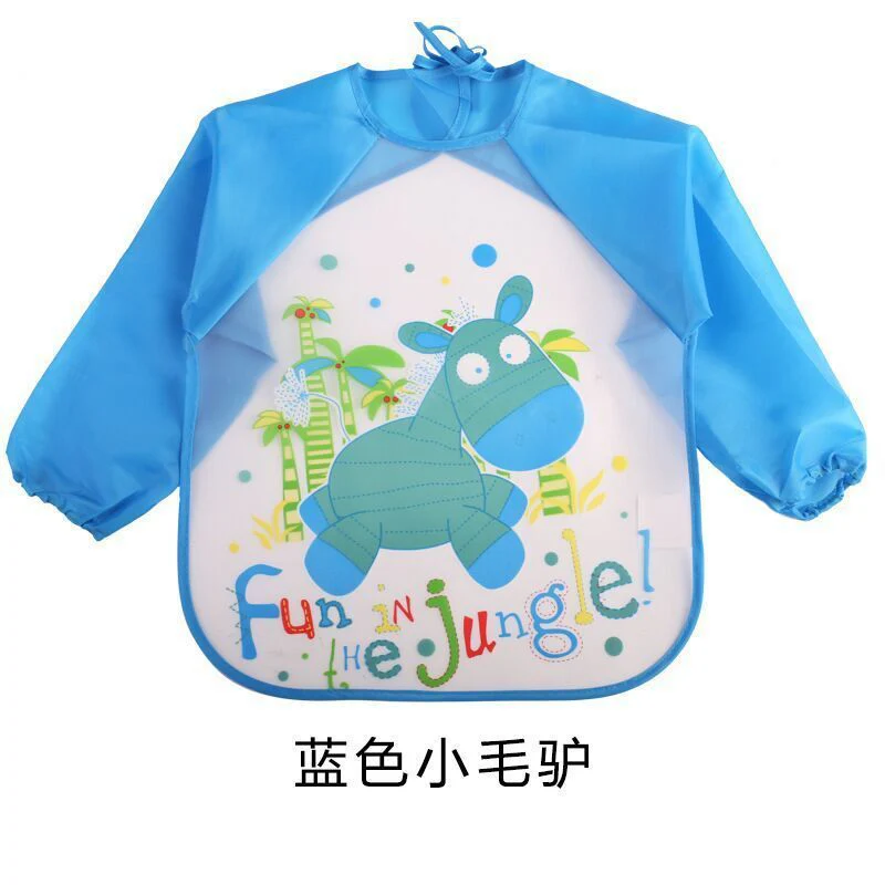 Children's Gown Long Sleeve Kids Waterproof Meal Baby Apron Painting Clothes Bib Protective Clothing - Image 16