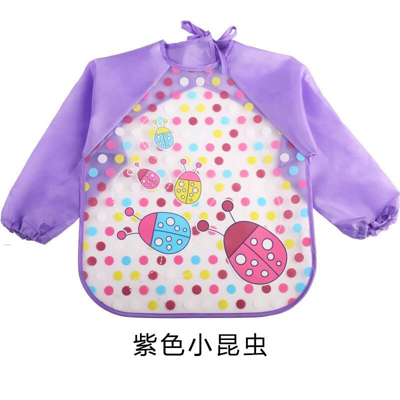 Children's Gown Long Sleeve Kids Waterproof Meal Baby Apron Painting Clothes Bib Protective Clothing - Image 18