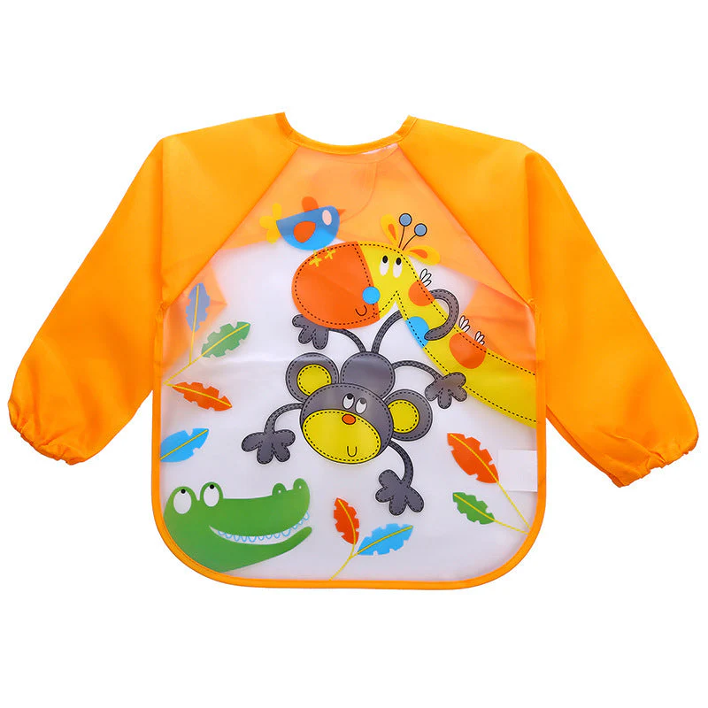 Children's Gown Long Sleeve Kids Waterproof Meal Baby Apron Painting Clothes Bib Protective Clothing - Image 3
