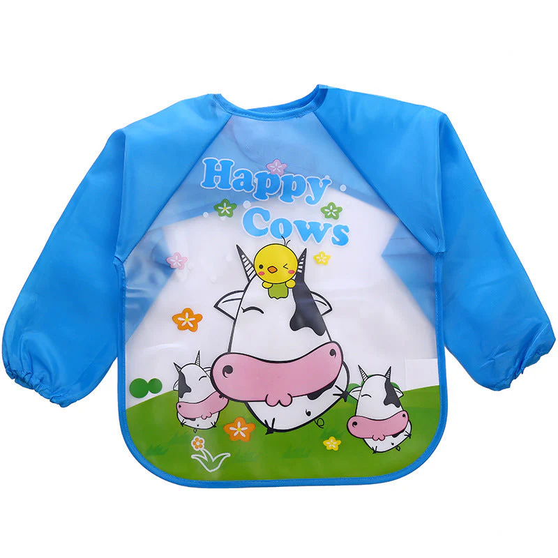 Children's Gown Long Sleeve Kids Waterproof Meal Baby Apron Painting Clothes Bib Protective Clothing - Image 5