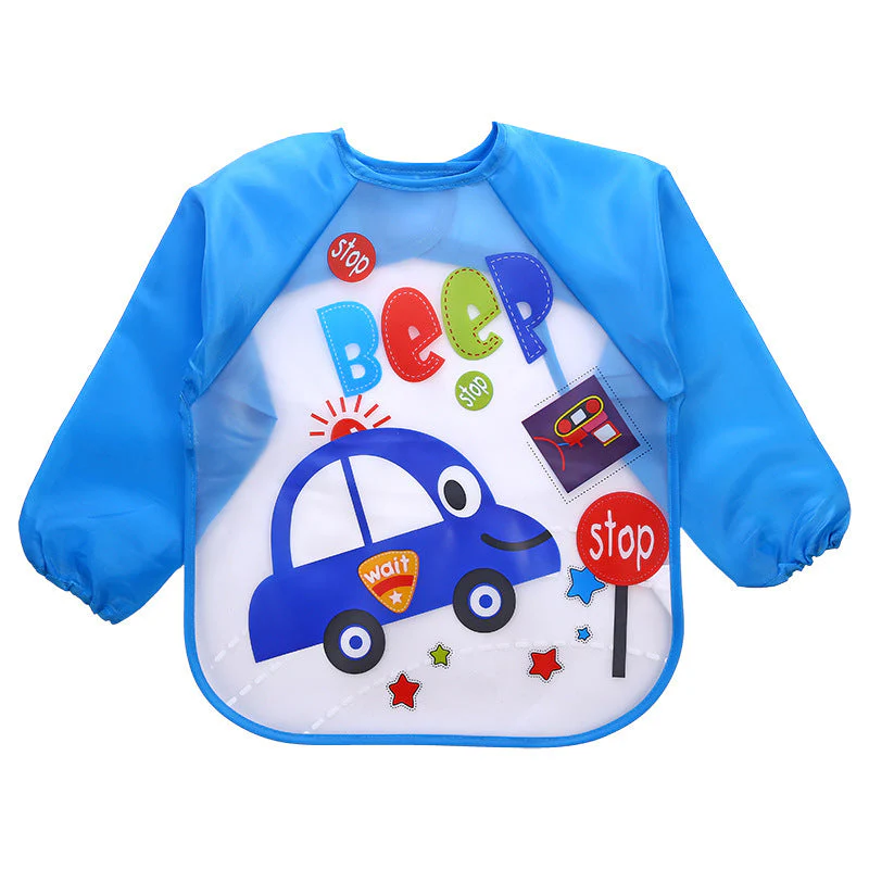Children's Gown Long Sleeve Kids Waterproof Meal Baby Apron Painting Clothes Bib Protective Clothing - Image 9