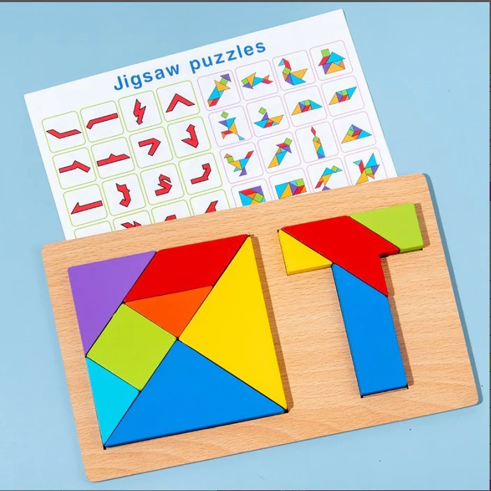 Children's Pine Tangram Early Education Patchwork Toy - Image 10