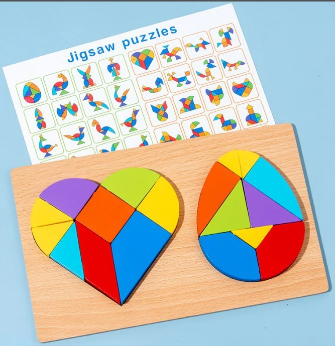Children's Pine Tangram Early Education Patchwork Toy - Image 9