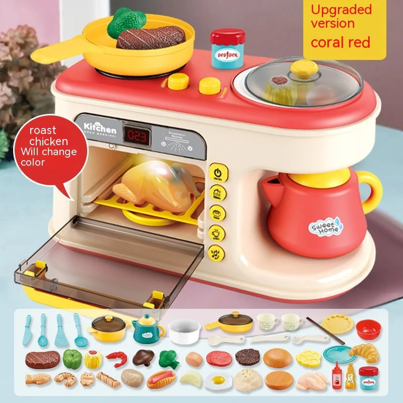 Children's Play House Kitchen Toys Simulation Kitchenware Breakfast Machine Toys - Image 4