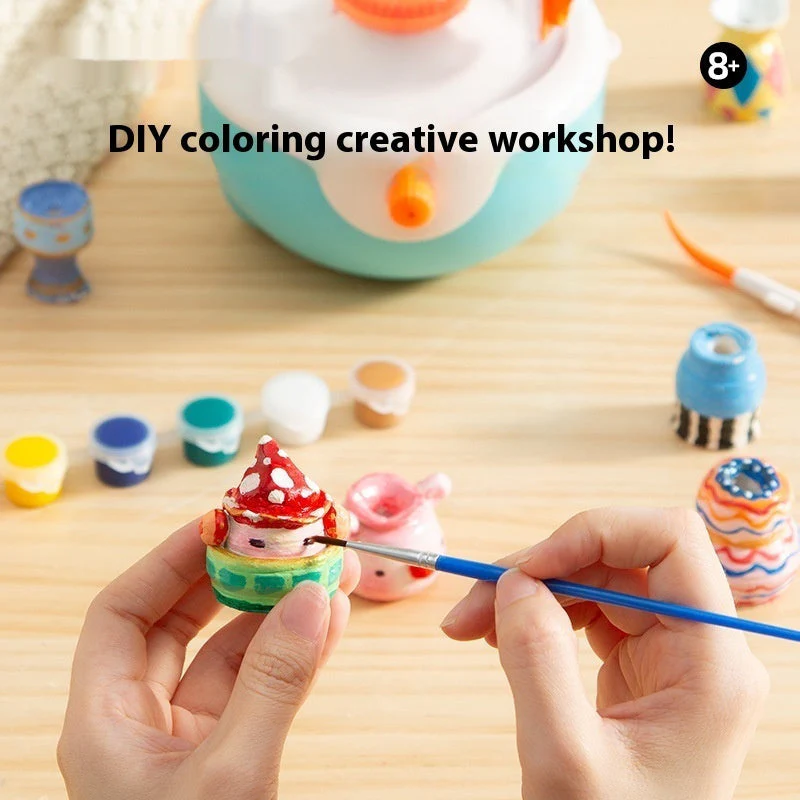 Children's Potter's Wheel Electric Clay Turntable Handmade Diy Toy - Image 3