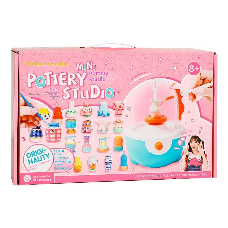 Children's Potter's Wheel Electric Clay Turntable Handmade Diy Toy - Image 4