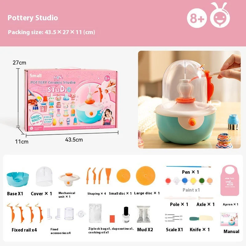 Children's Potter's Wheel Electric Clay Turntable Handmade Diy Toy - Image 5