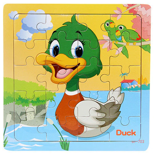 Children's poultry animal wooden puzzle - Image 12