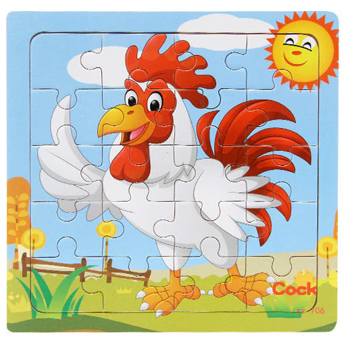 Children's poultry animal wooden puzzle - Image 15