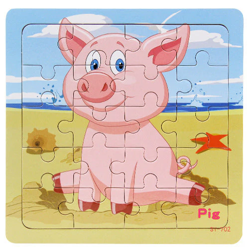 Children's poultry animal wooden puzzle - Image 16