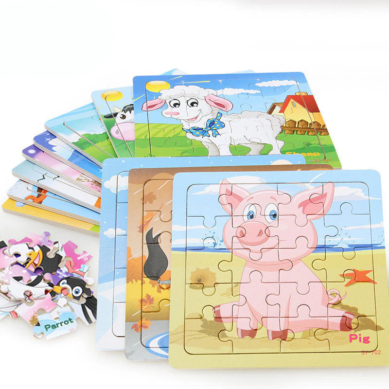 Children's poultry animal wooden puzzle - Image 2