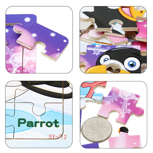 Children's poultry animal wooden puzzle - Image 3