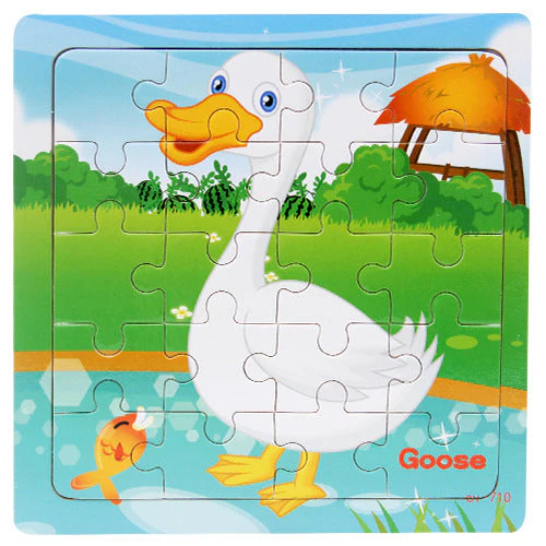 Children's poultry animal wooden puzzle - Image 6