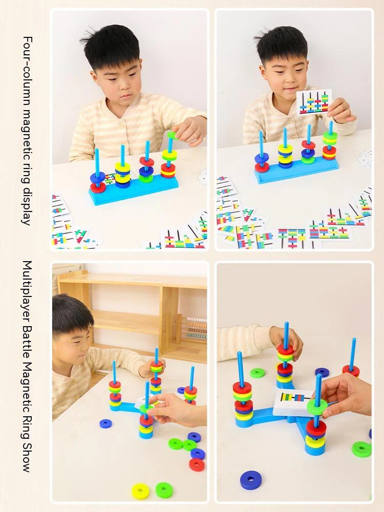 Children's Puzzle Colored Matching Magnetic Ring Toys - Image 2