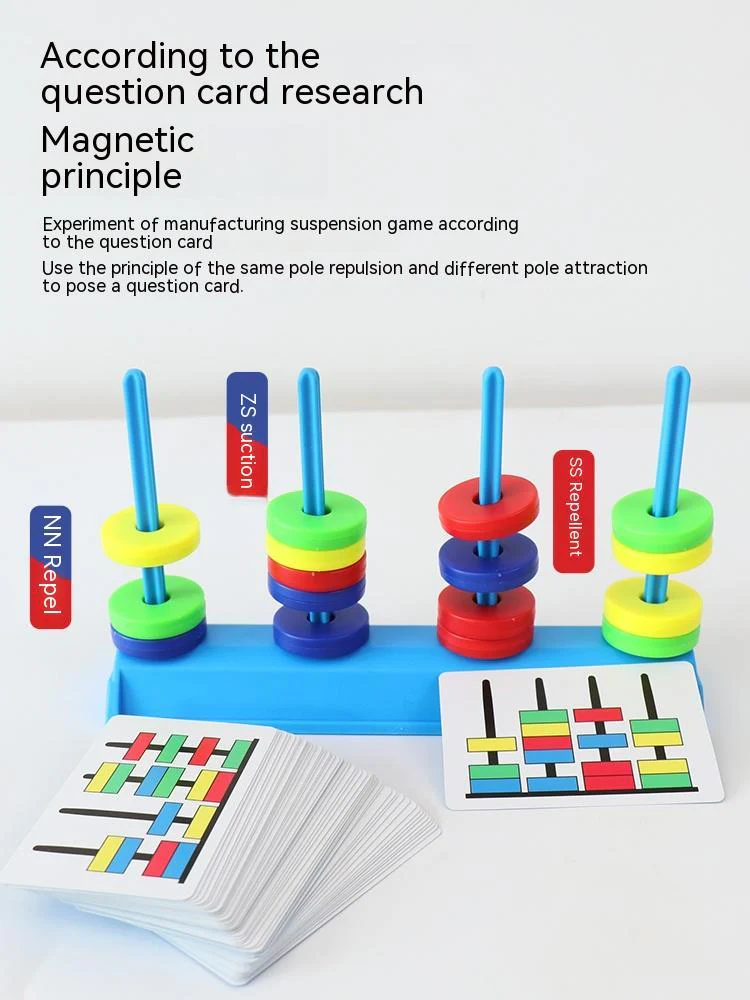 Children's Puzzle Colored Matching Magnetic Ring Toys - Image 4
