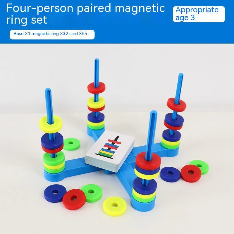 Children's Puzzle Colored Matching Magnetic Ring Toys - Image 6