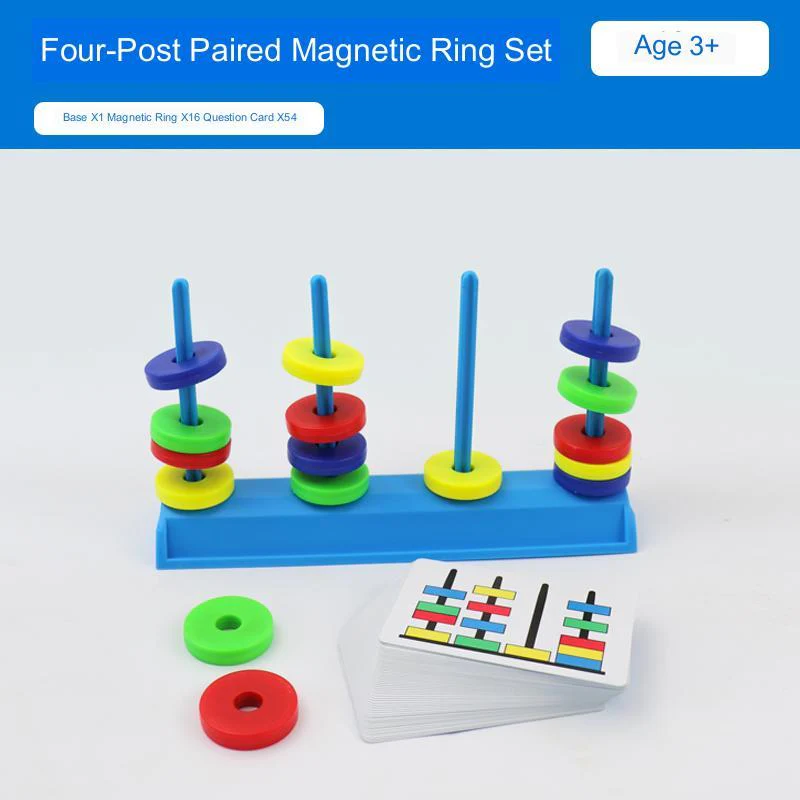 Children's Puzzle Colored Matching Magnetic Ring Toys - Image 7