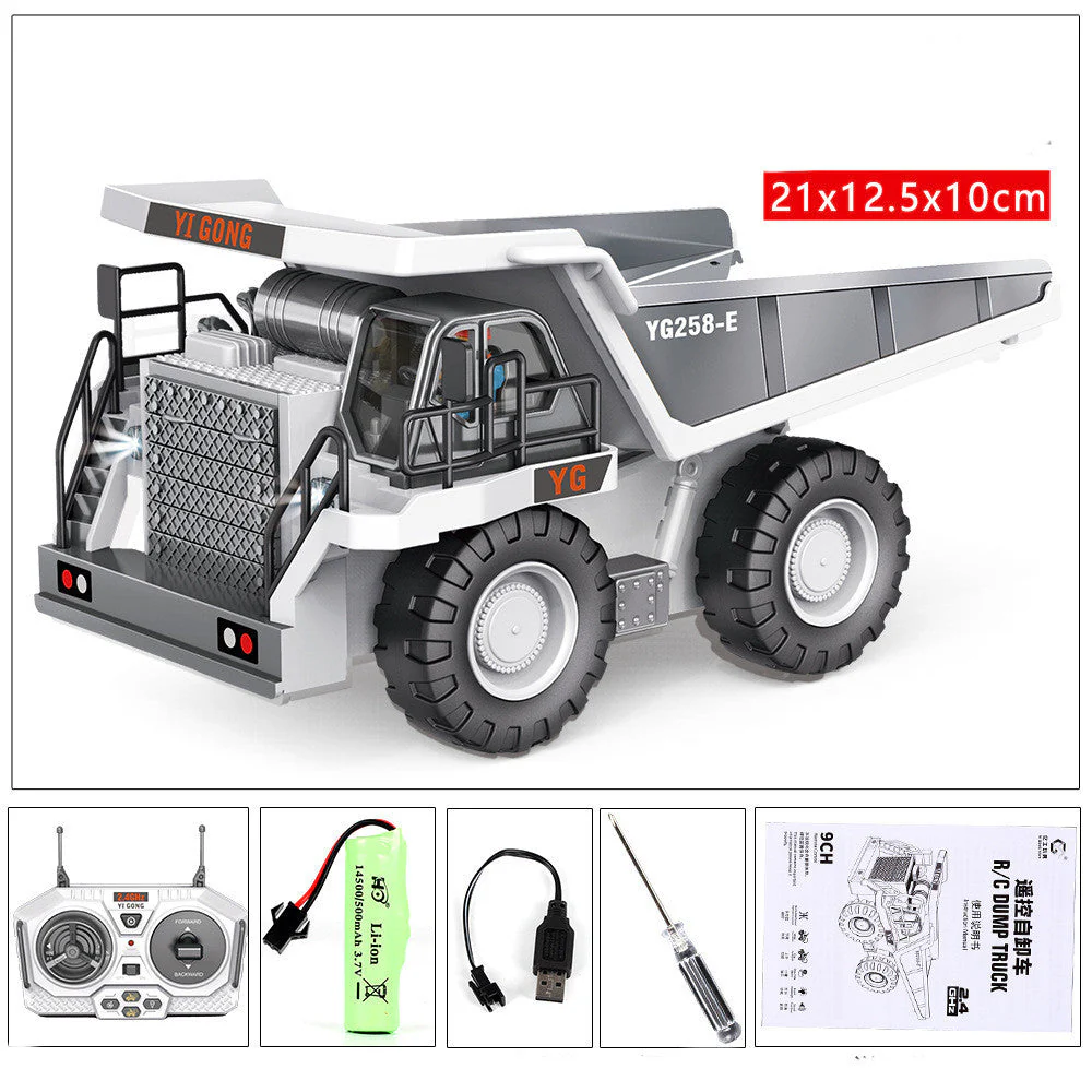 Children's Simple Alloy Charging Excavator Toy Car - Image 11