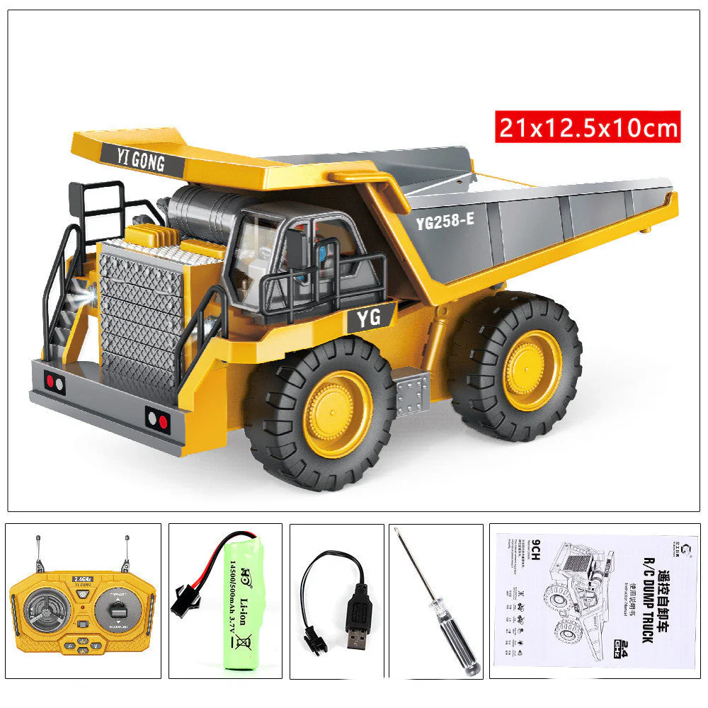 Children's Simple Alloy Charging Excavator Toy Car - Image 13