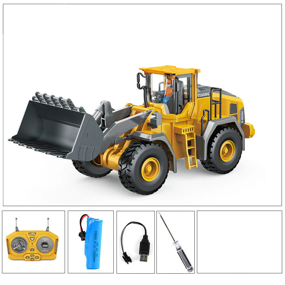 Children's Simple Alloy Charging Excavator Toy Car - Image 5