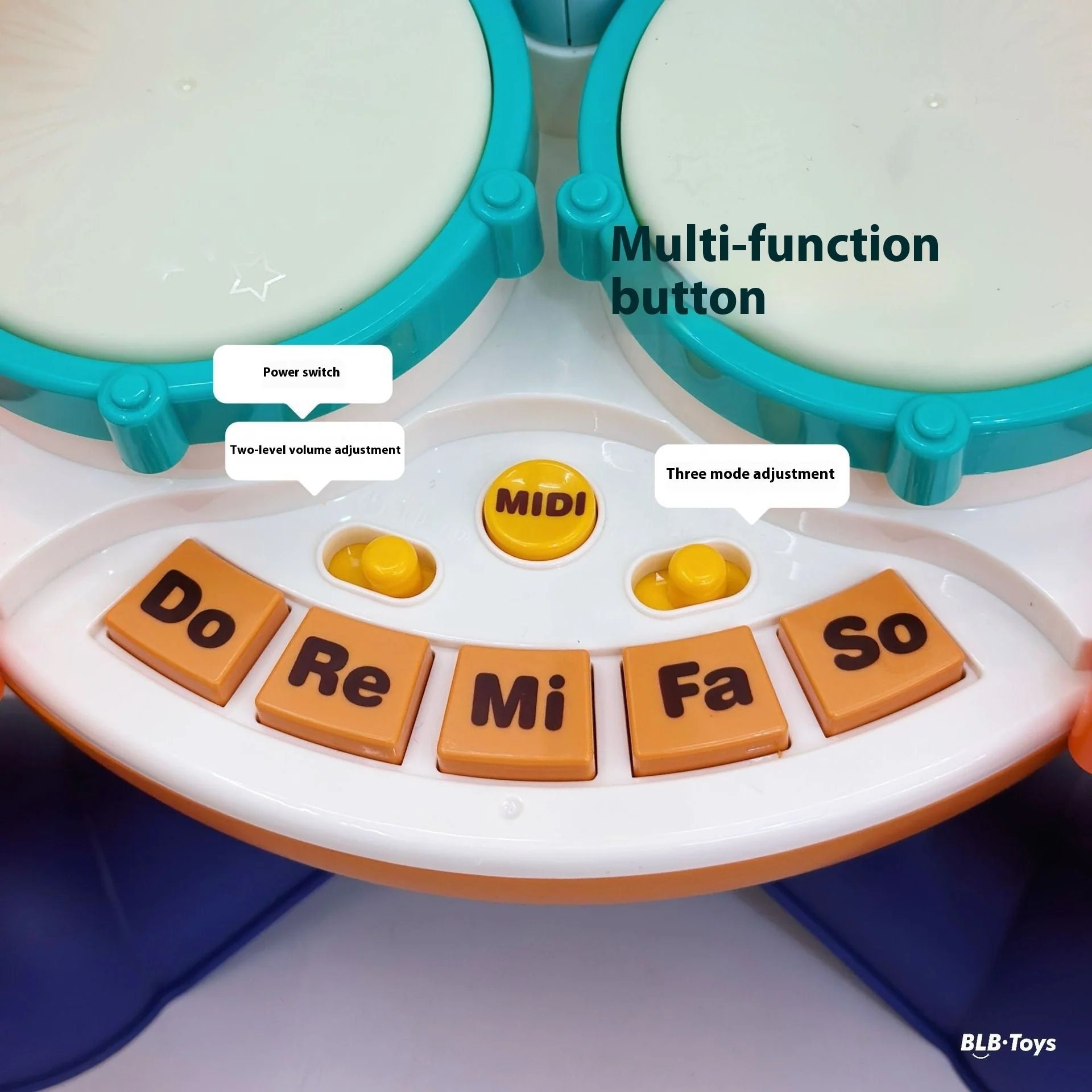 Children's Simulation Jazz Drum Kit Early Education Music Toys - Image 3