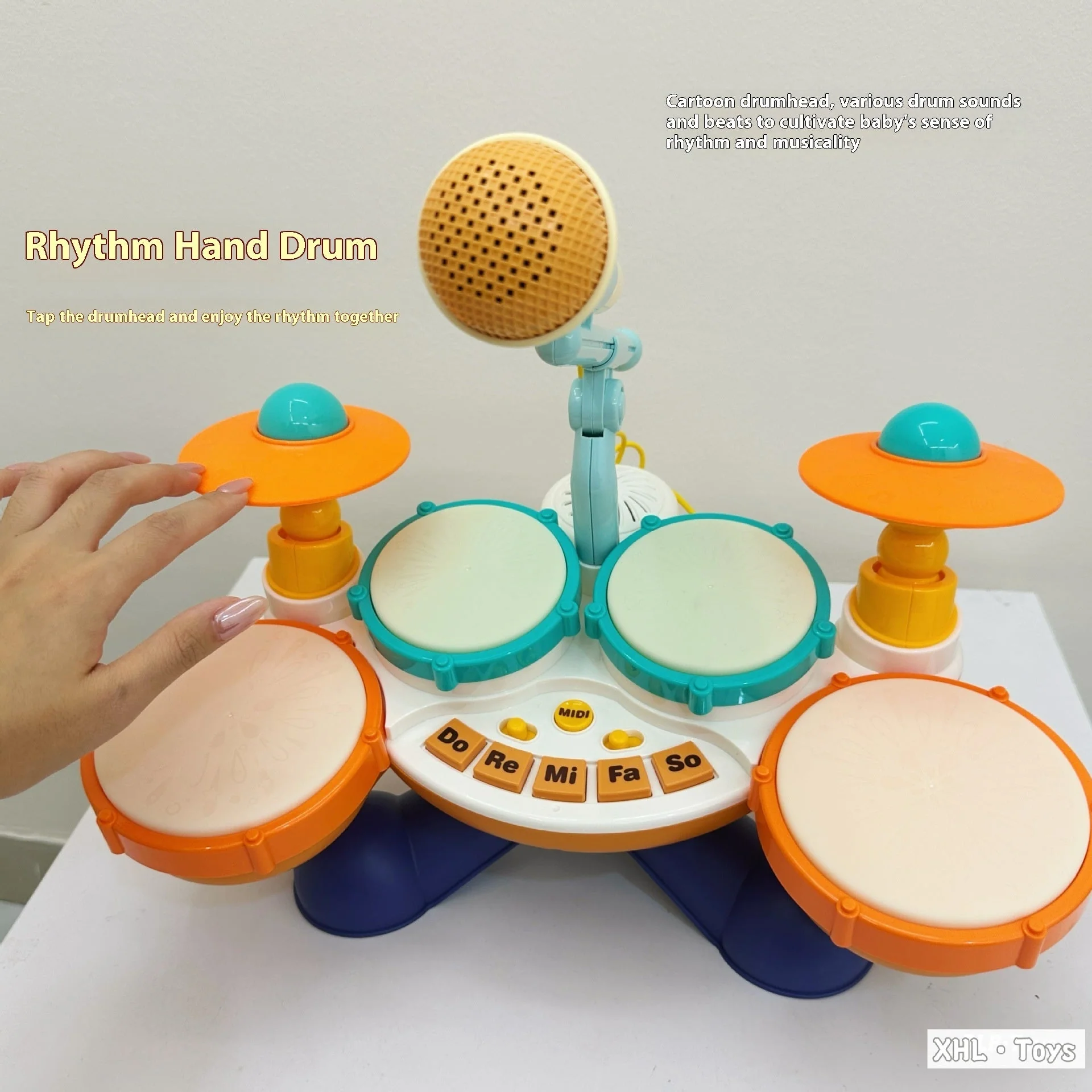 Children's Simulation Jazz Drum Kit Early Education Music Toys - Image 4
