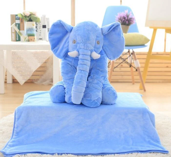 Children's Soothing Elephant Plush Toy Pillow - Image 6