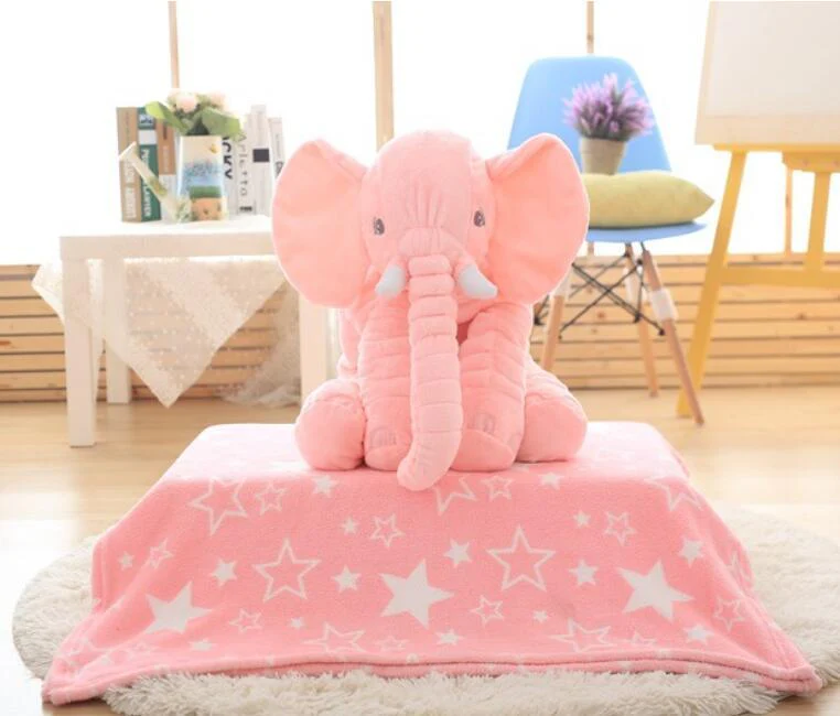 Children's Soothing Elephant Plush Toy Pillow - Image 8